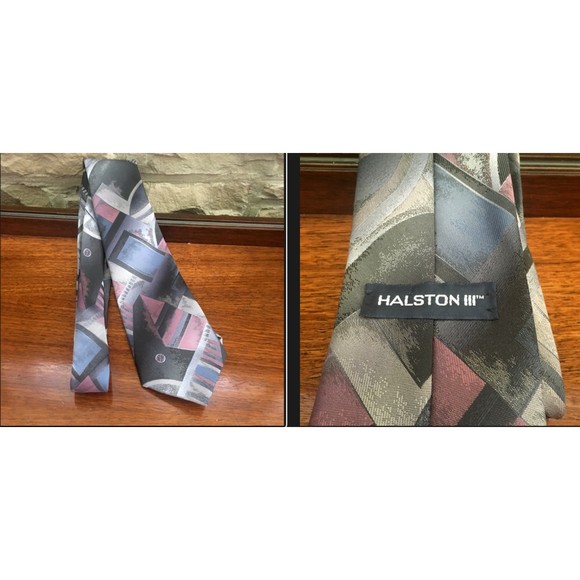 9 VTG Designer Ties Halston Izod JoS. A. Bank, Oscar Del, Brooks Br Cravatteria - Picture 9 of 10